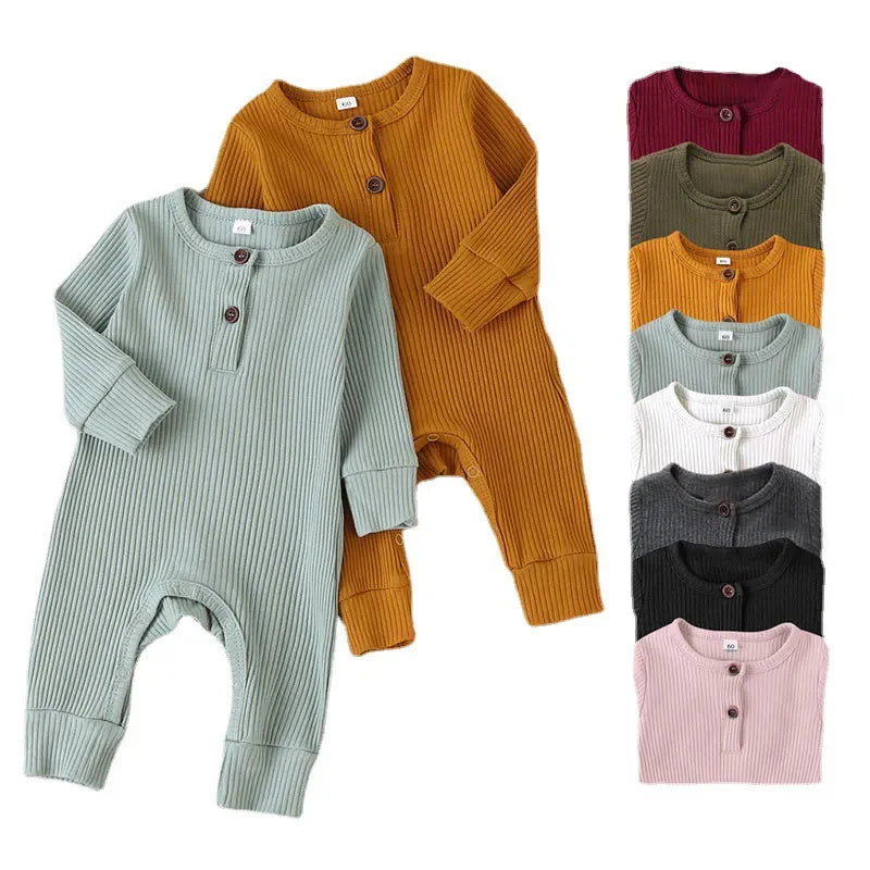 Cotton Long Sleeve Infant Romper