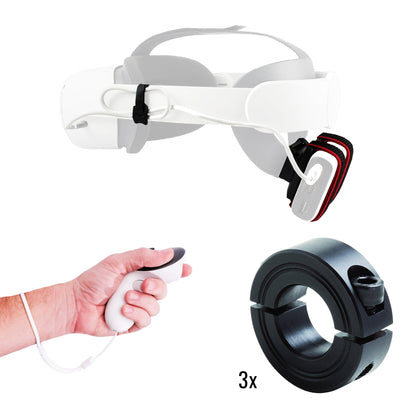 DriVR Elite - Adjustable VR Weighted Golf Club Handle Accessory - Compatible with Quest 2, 3/3s, and Pro